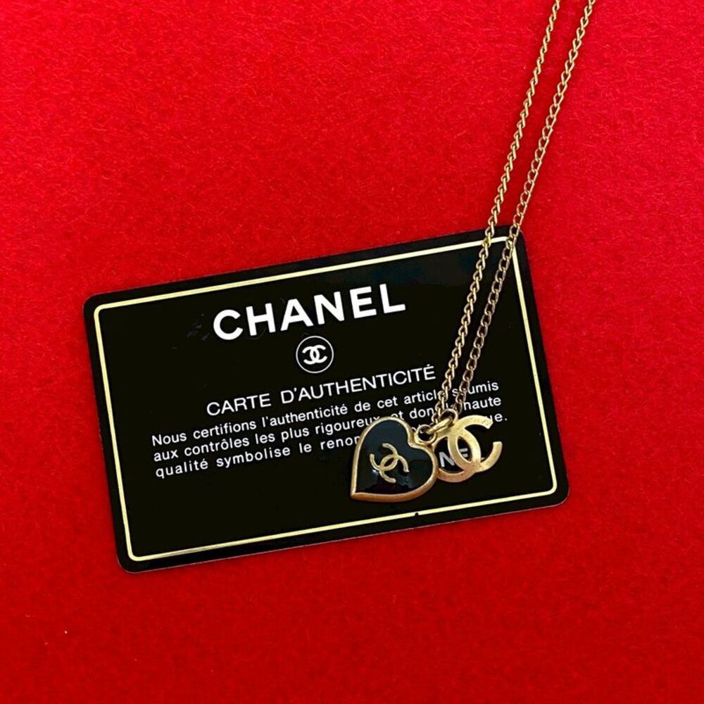 Chanel Coco Mark Heart Motif Necklace